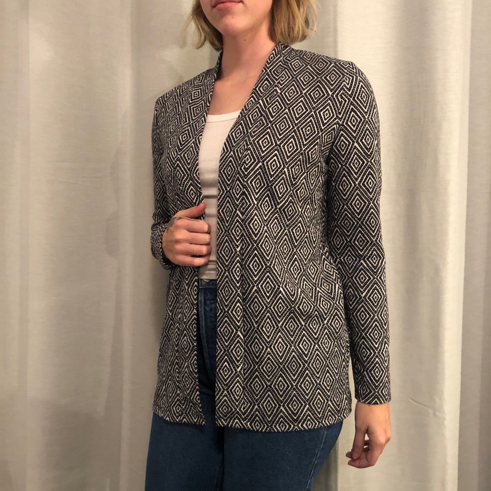 Black Pattered Cardigan